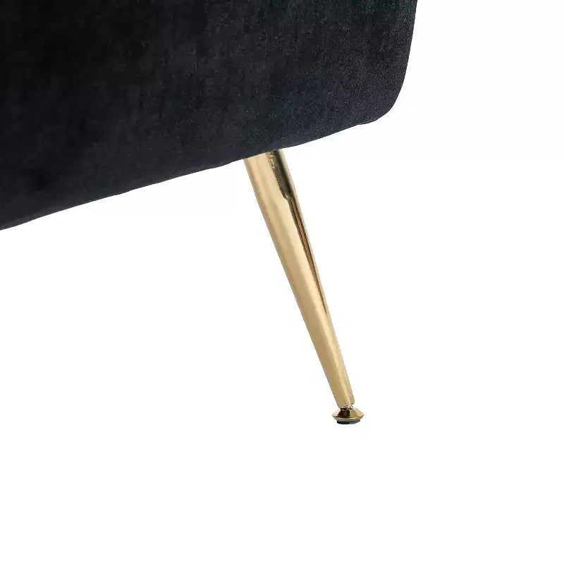 Set of 2 Jonat Contemporary Velvet Wooden Upholstered Armchair with Metal Legs for Bedroom and Living Room| ART OF LIVING DESIGNS
