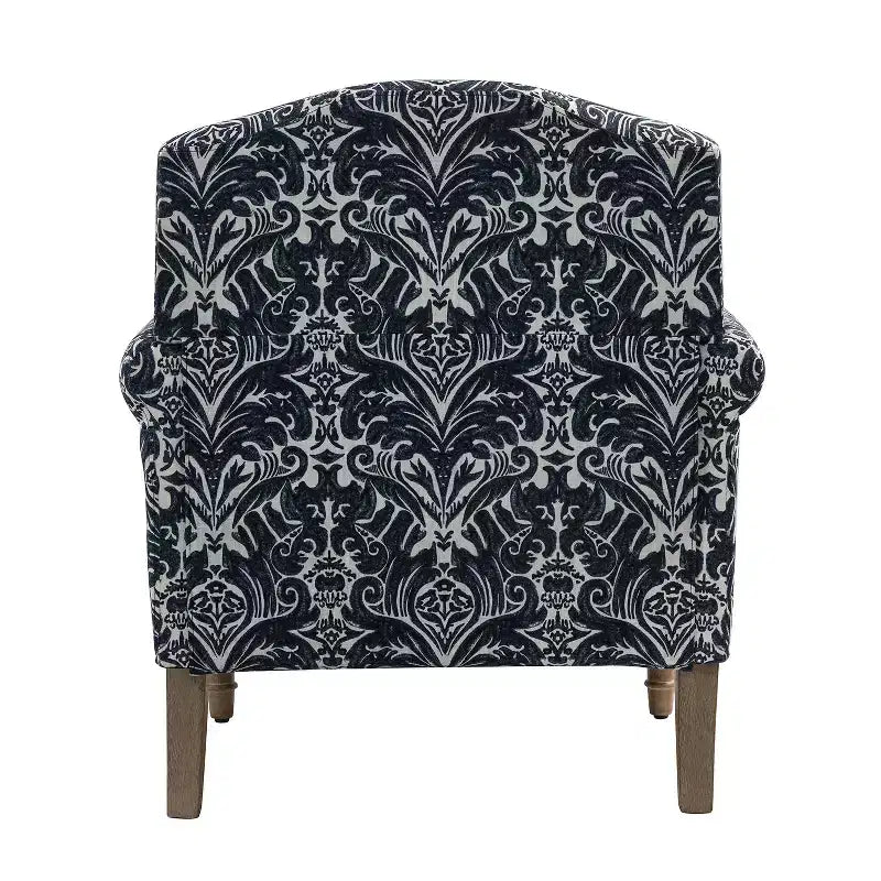 Lot de 2 fauteuils rembourrés transitionnels en bois Yahweh avec accoudoirs à panneaux et dossier chameau pour chambre à coucher | ART OF LIVING DESIGNS