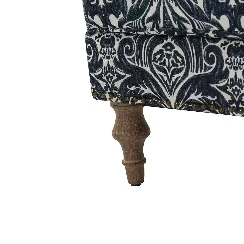 Lot de 2 fauteuils rembourrés transitionnels en bois Yahweh avec accoudoirs à panneaux et dossier chameau pour chambre à coucher | ART OF LIVING DESIGNS