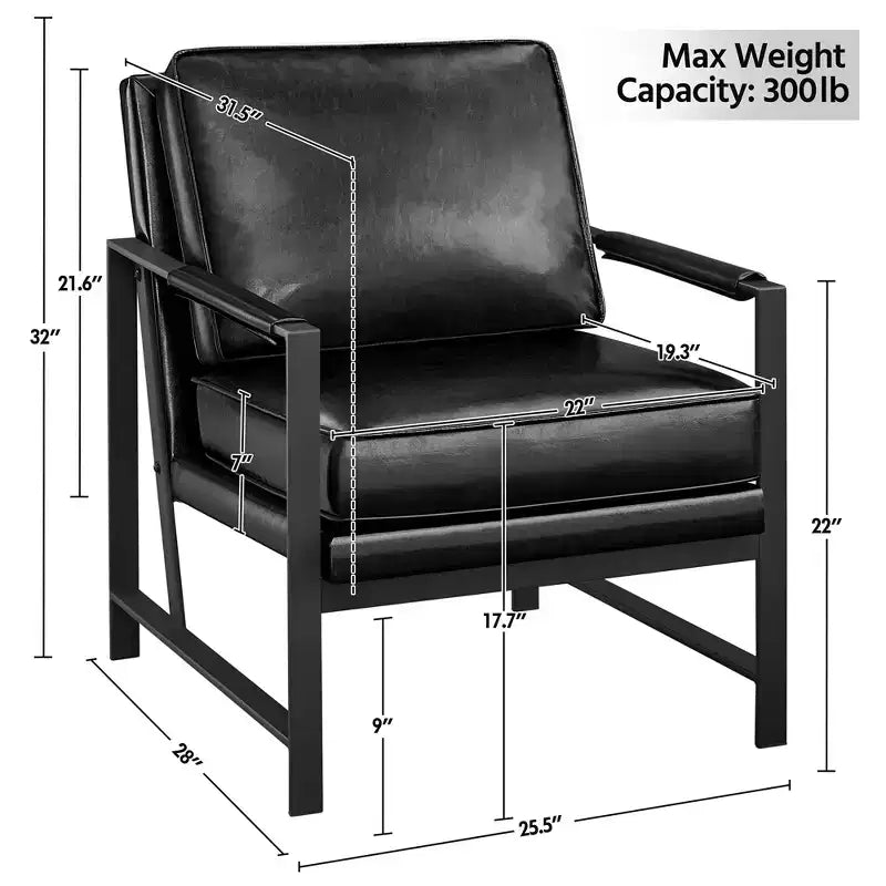 Fauteuil d'appoint rétro rembourré Yaheetech