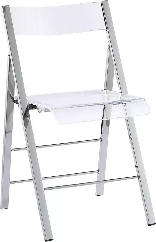 InterSpaceLiving Kasper Flex Chaise Pliante Moderne de Luxe en Acrylique Lucite, Lot de 2