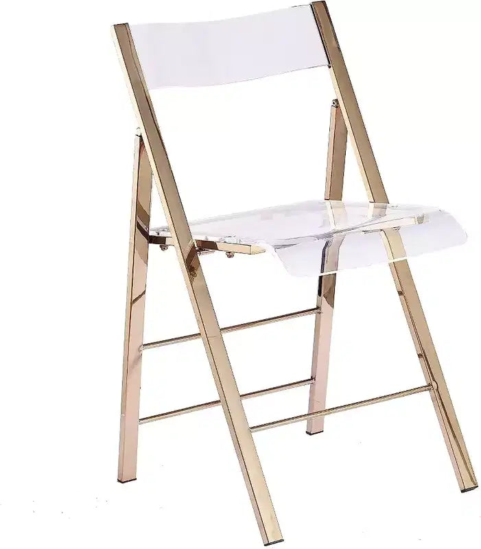InterSpaceLiving Kasper Flex Chaise Pliante Moderne de Luxe en Acrylique Lucite, Lot de 2