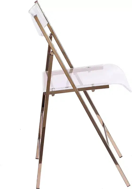 InterSpaceLiving Kasper Flex Chaise Pliante Moderne de Luxe en Acrylique Lucite, Lot de 2