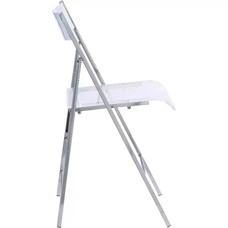 InterSpaceLiving Kasper Flex Chaise Pliante Moderne de Luxe en Acrylique Lucite, Lot de 2
