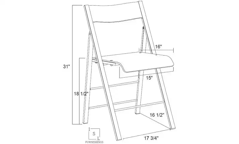 InterSpaceLiving Kasper Flex Chaises pliantes de luxe modernes en acrylique Lucite PK