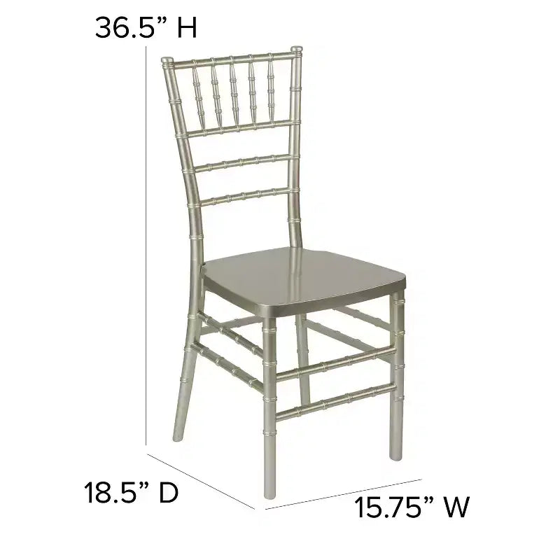 Emma and Oliver 2 Pack PREMIUM Resin Stacking Chiavari Chair