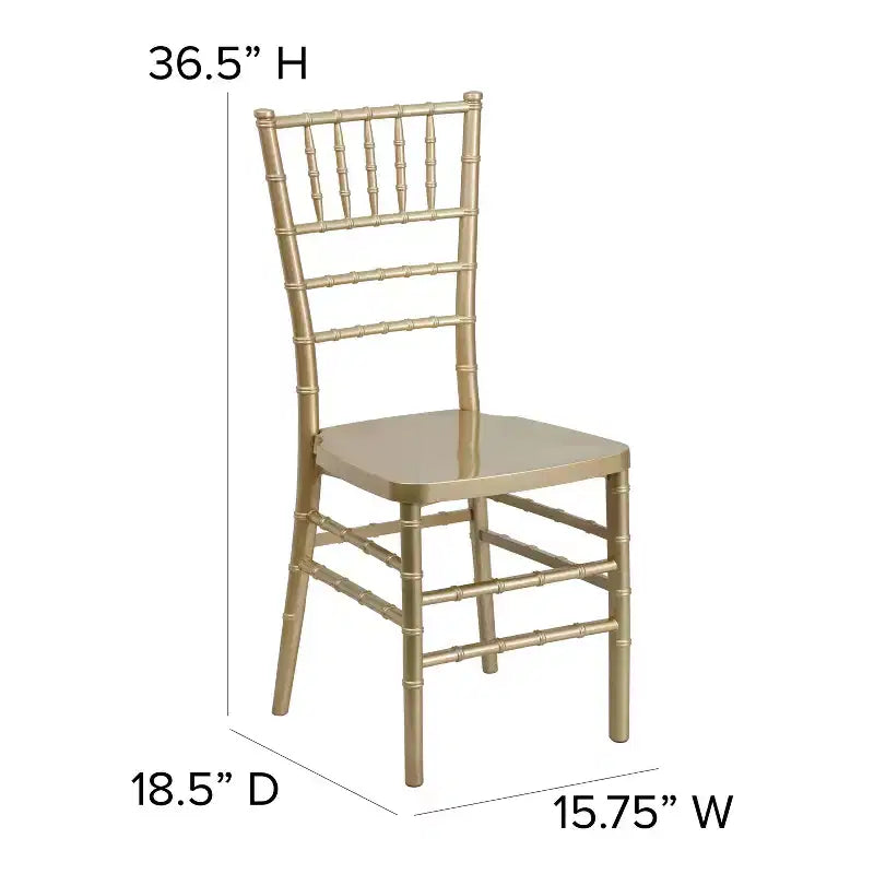Emma and Oliver 2 Pack PREMIUM Resin Stacking Chiavari Chair