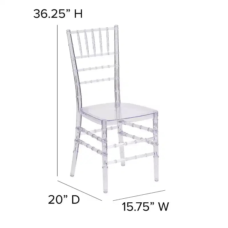 Chaise Fantôme Empilable Emma et Oliver (Lot de 2)