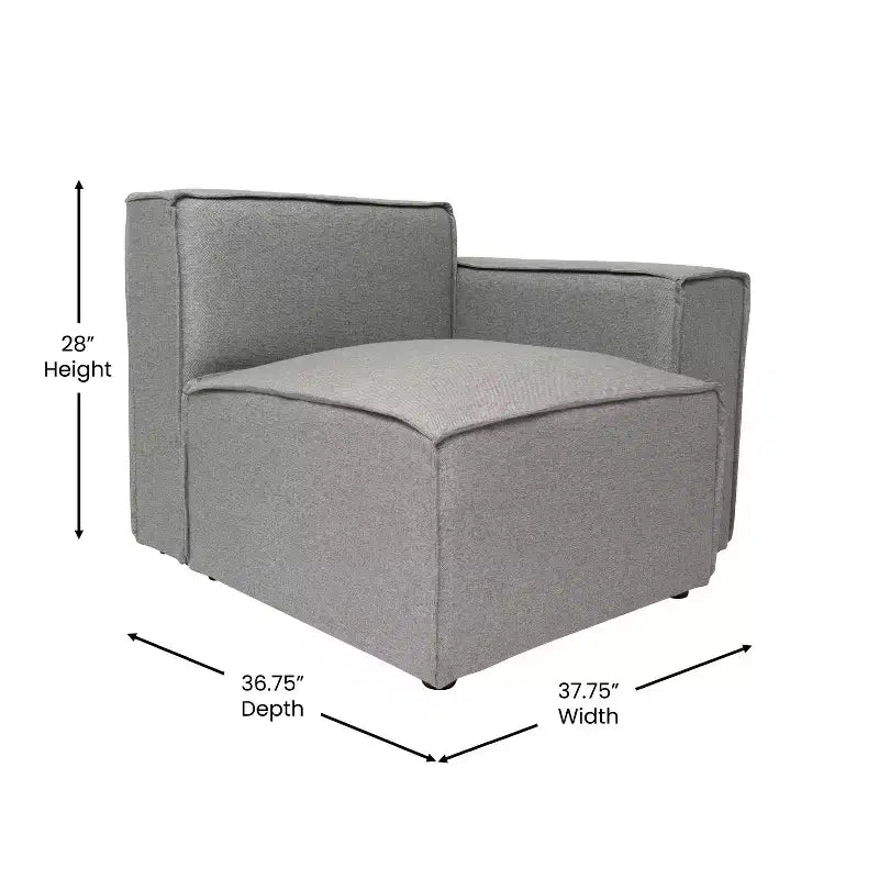 Fauteuil modulaire Merrick Lane côté droit avec accoudoir
