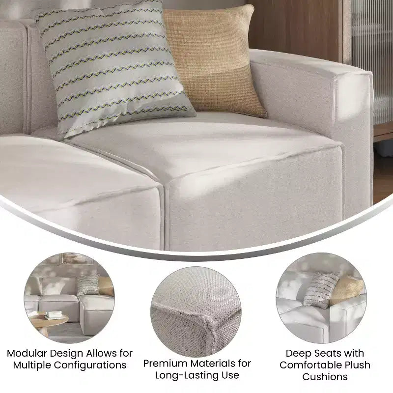 Fauteuil modulaire Merrick Lane côté droit avec accoudoir