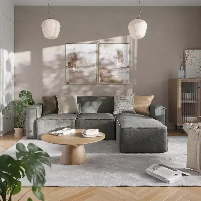 Flash Furniture Bridgetown Luxury Modular Sectional Sofa, Right Side with Arm Rest