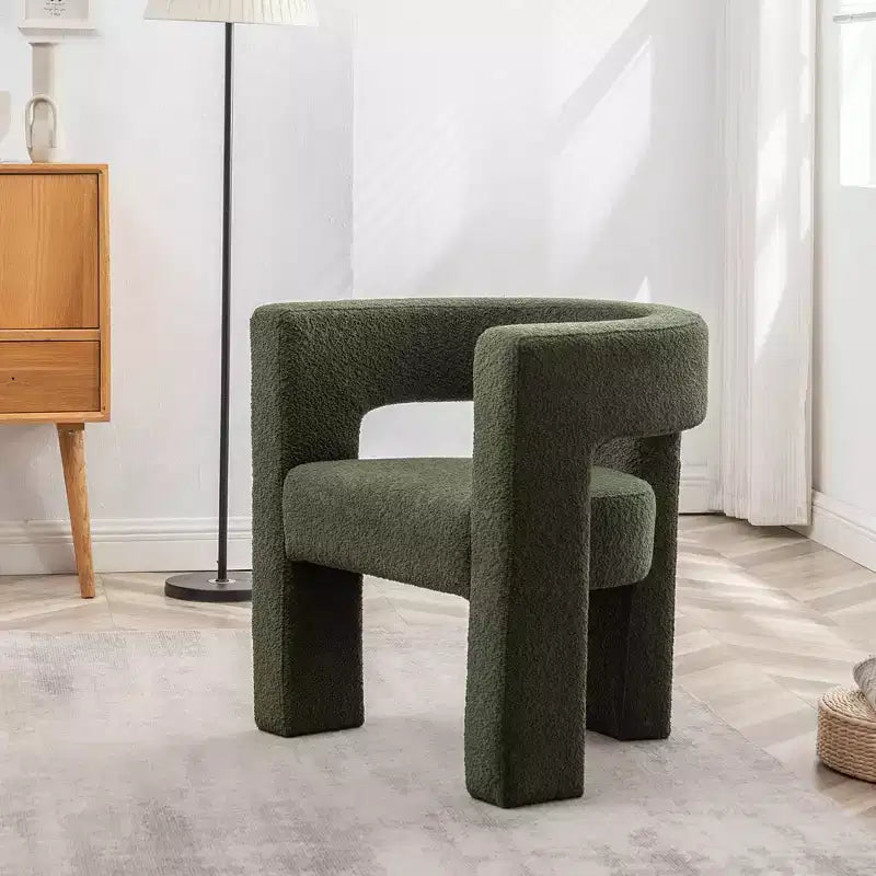 28 Wide Boucle Upholstered Square Armchair - Kinwell