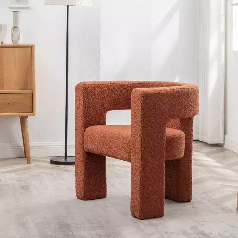 28 Wide Boucle Upholstered Square Armchair - Kinwell