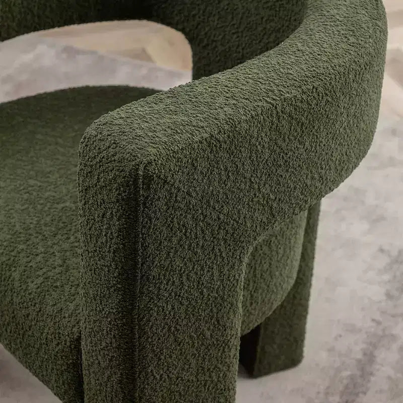 28 Wide Boucle Upholstered Square Armchair - Kinwell