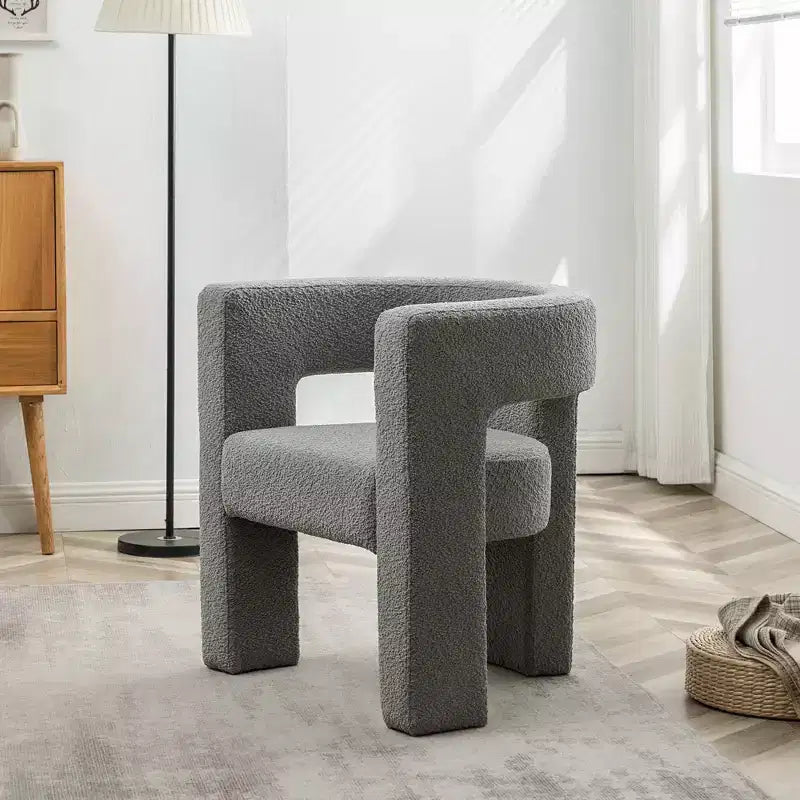 28 Wide Boucle Upholstered Square Armchair - Kinwell