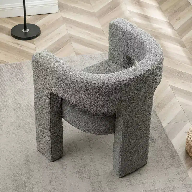 28 Wide Boucle Upholstered Square Armchair - Kinwell