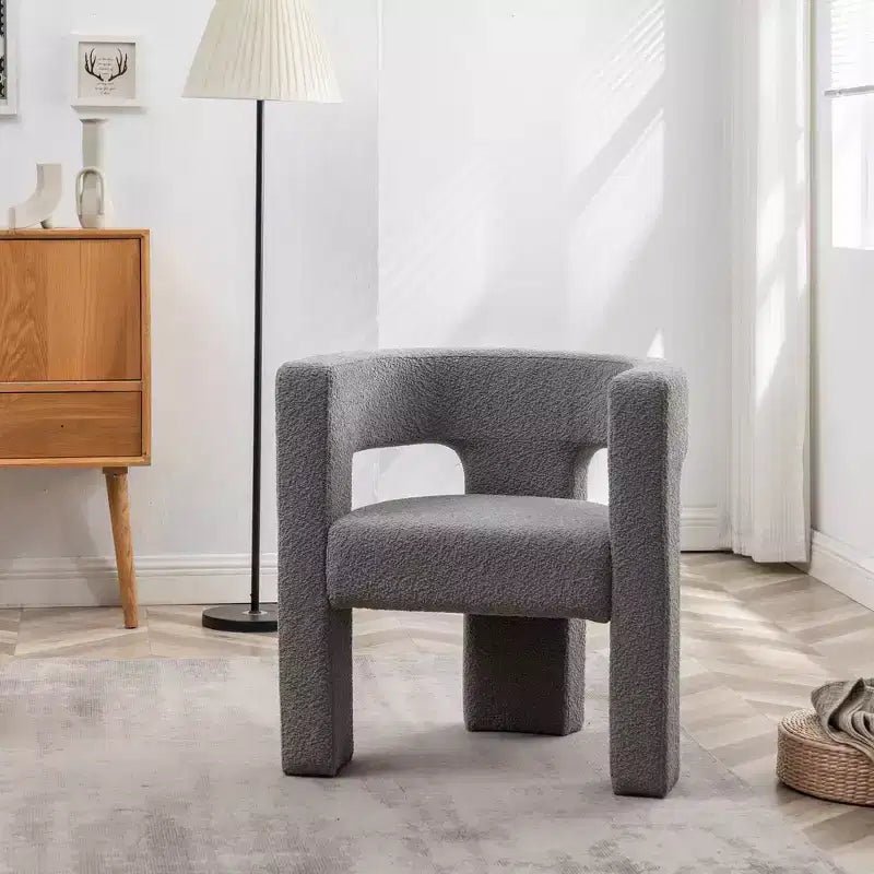 28 Wide Boucle Upholstered Square Armchair - Kinwell