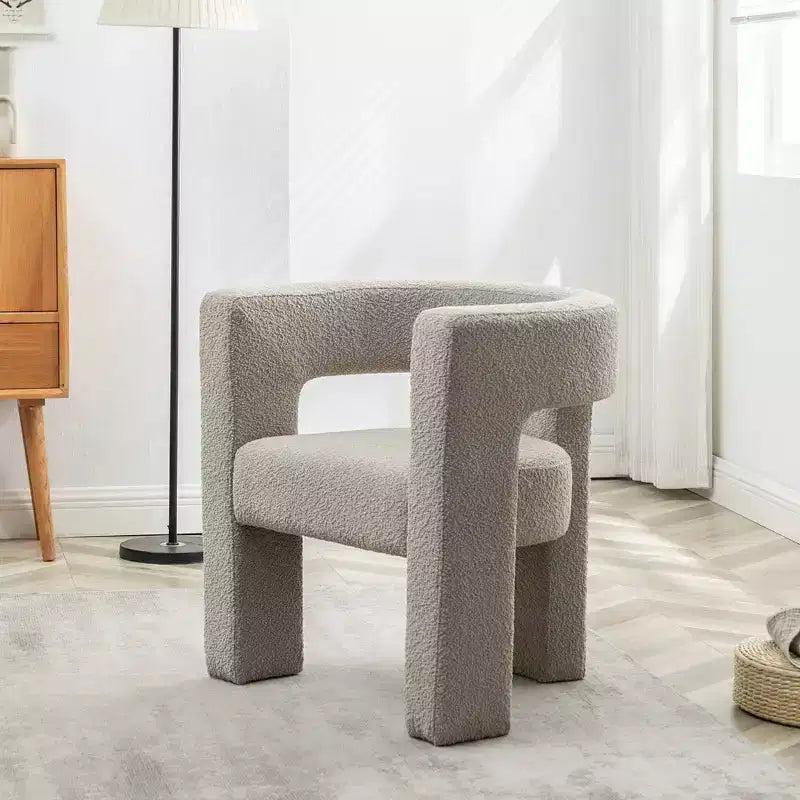 28 Wide Boucle Upholstered Square Armchair - Kinwell