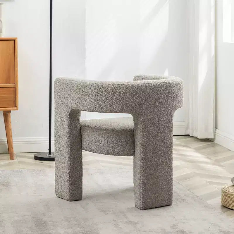 28 Wide Boucle Upholstered Square Armchair - Kinwell