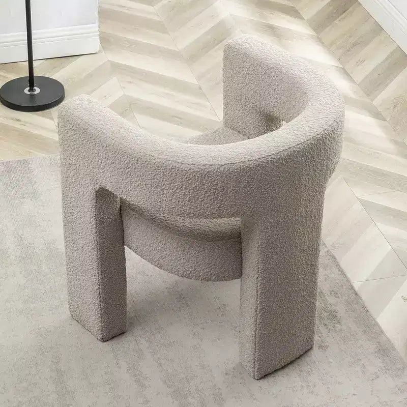 28 Wide Boucle Upholstered Square Armchair - Kinwell
