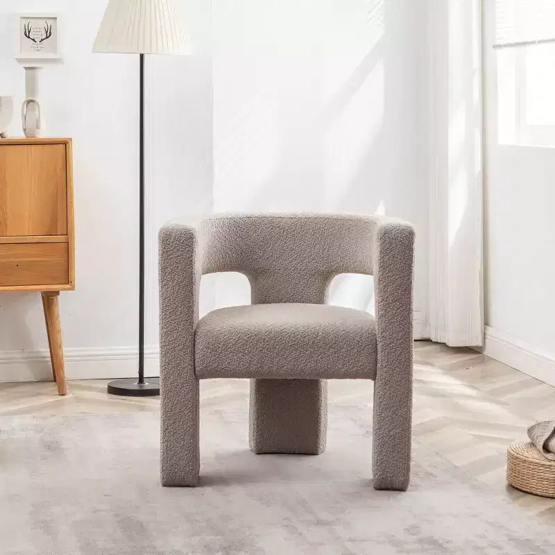 28 Wide Boucle Upholstered Square Armchair - Kinwell