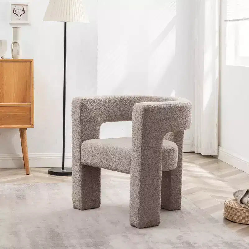 28 Wide Boucle Upholstered Square Armchair - Kinwell