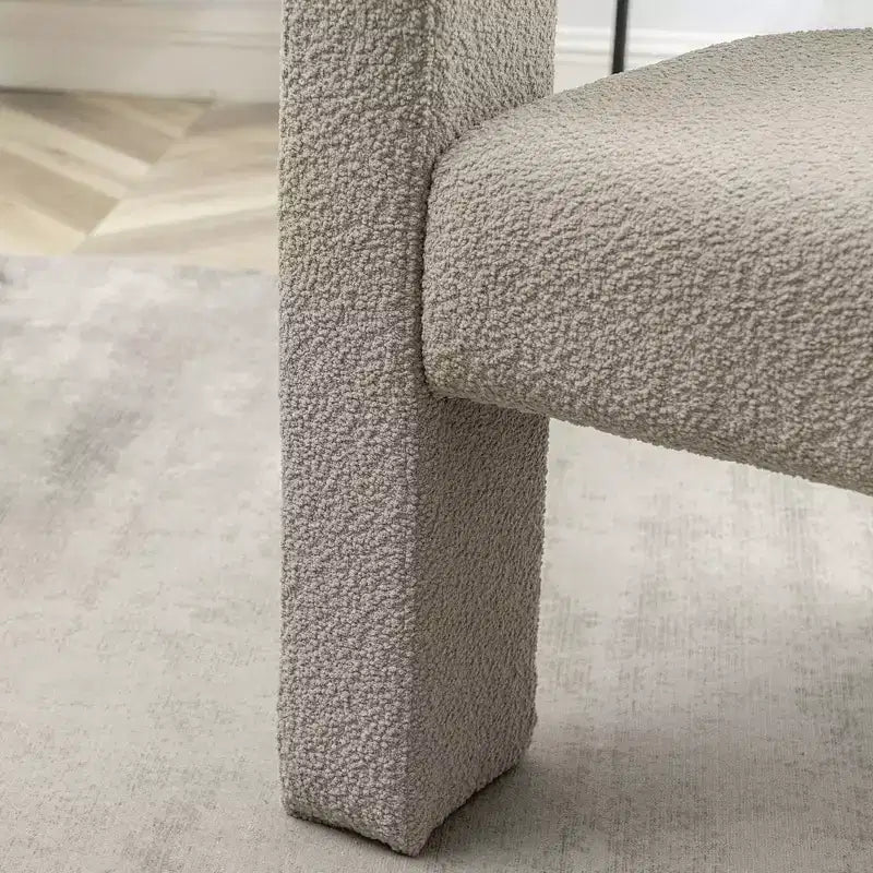 28 Wide Boucle Upholstered Square Armchair - Kinwell