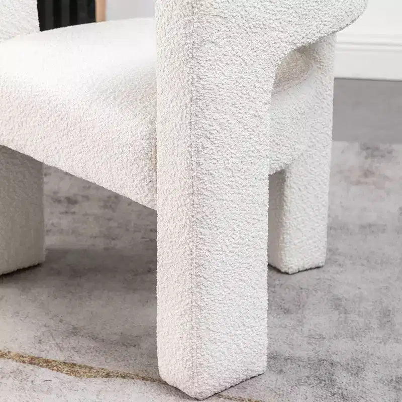 28 Wide Boucle Upholstered Square Armchair - Kinwell