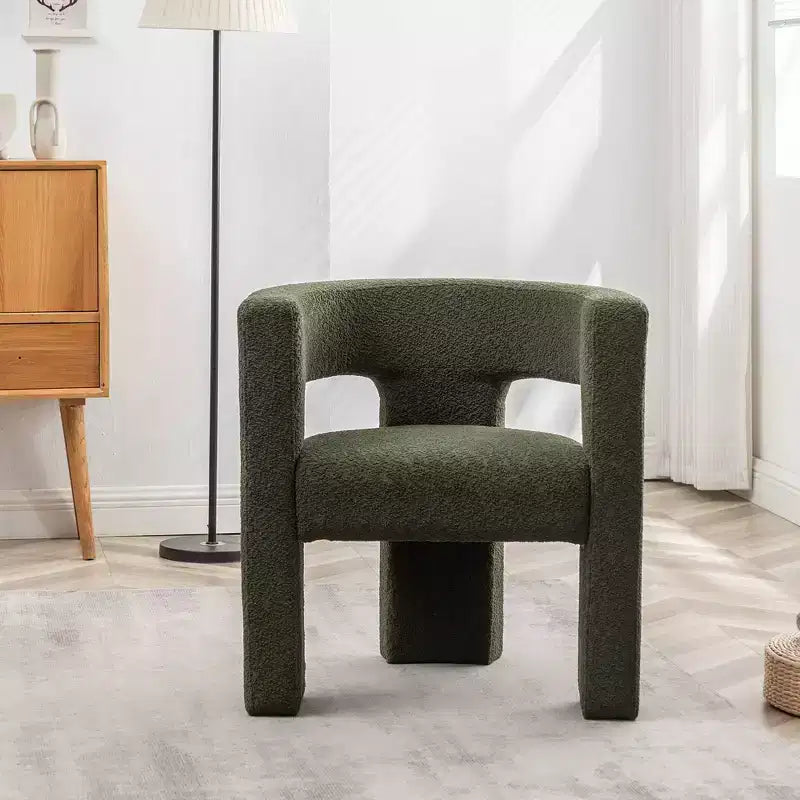 28 Wide Boucle Upholstered Square Armchair - Kinwell