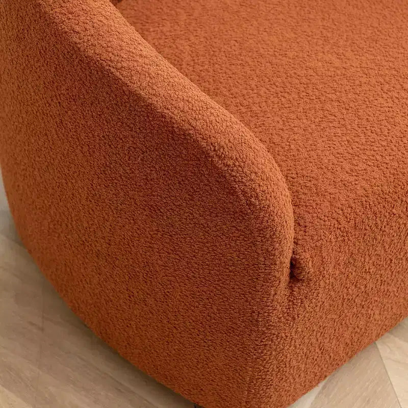 32 Wide Boucle Upholstered Swivel Barrel Chair - Kinwell