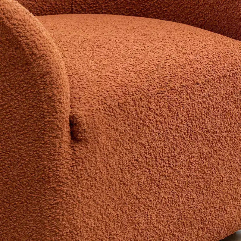 32 Wide Boucle Upholstered Swivel Barrel Chair - Kinwell