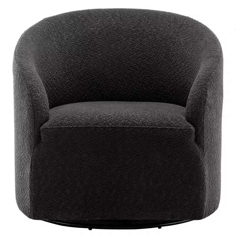 32 Wide Boucle Upholstered Swivel Barrel Chair - Kinwell