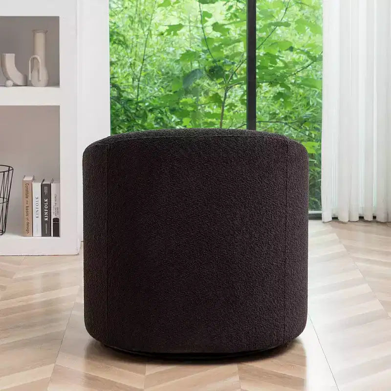 32 Wide Boucle Upholstered Swivel Barrel Chair - Kinwell