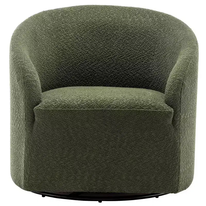 32 Wide Boucle Upholstered Swivel Barrel Chair - Kinwell