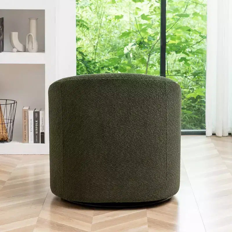 32 Wide Boucle Upholstered Swivel Barrel Chair - Kinwell