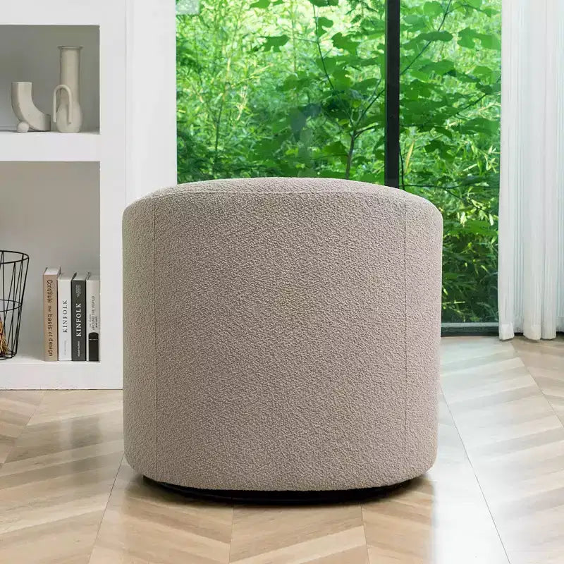 32 Wide Boucle Upholstered Swivel Barrel Chair - Kinwell