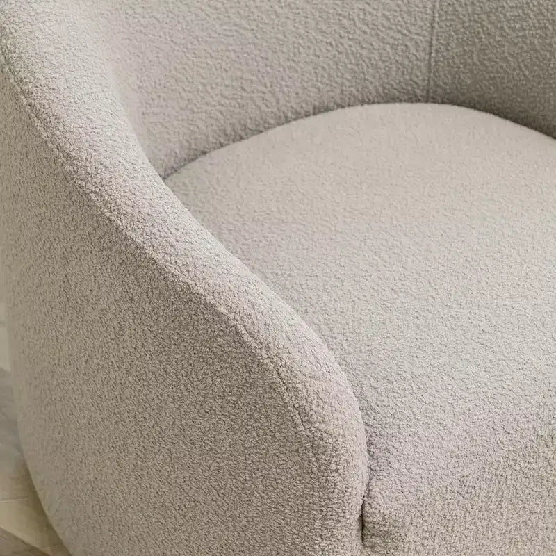 32 Wide Boucle Upholstered Swivel Barrel Chair - Kinwell