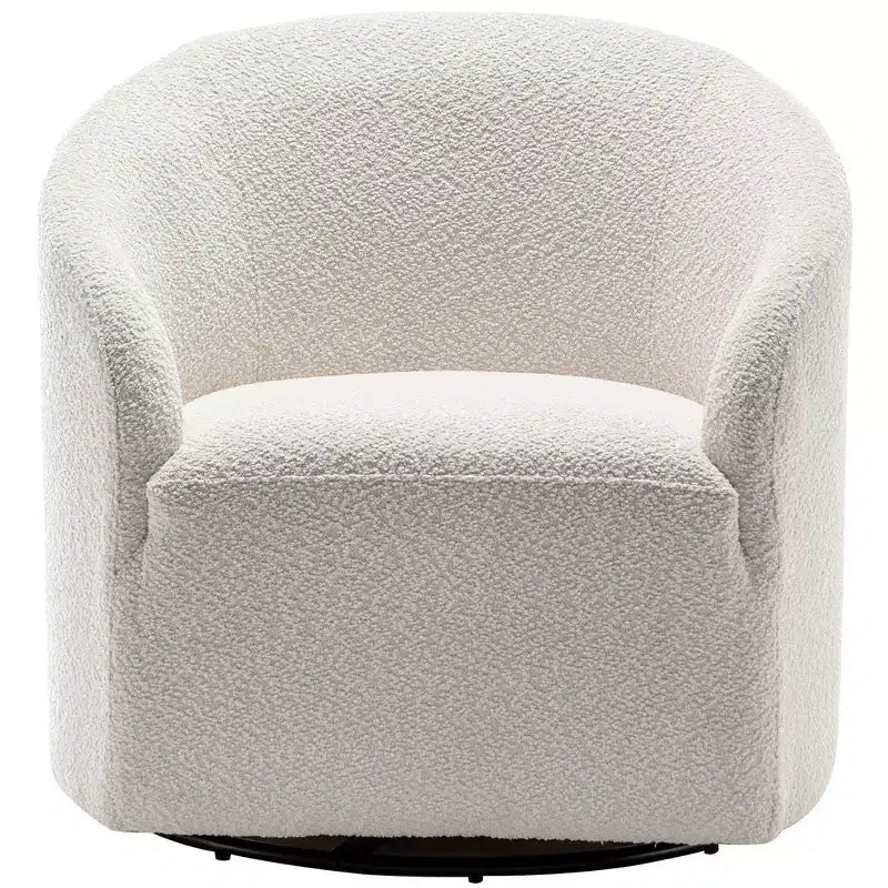 32 Wide Boucle Upholstered Swivel Barrel Chair - Kinwell