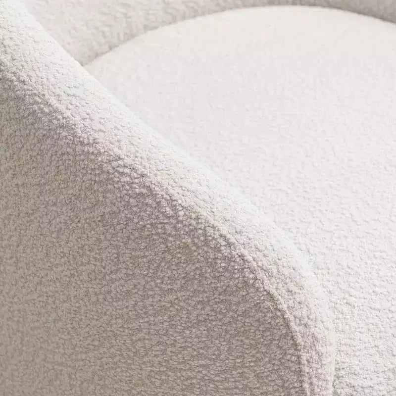 32 Wide Boucle Upholstered Swivel Barrel Chair - Kinwell