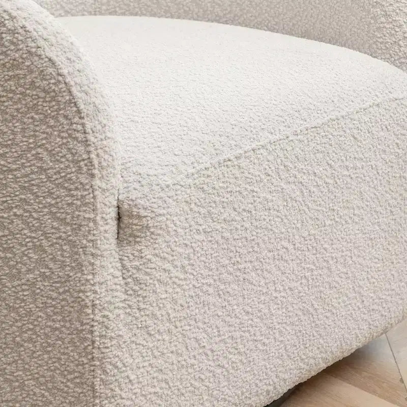 32 Wide Boucle Upholstered Swivel Barrel Chair - Kinwell