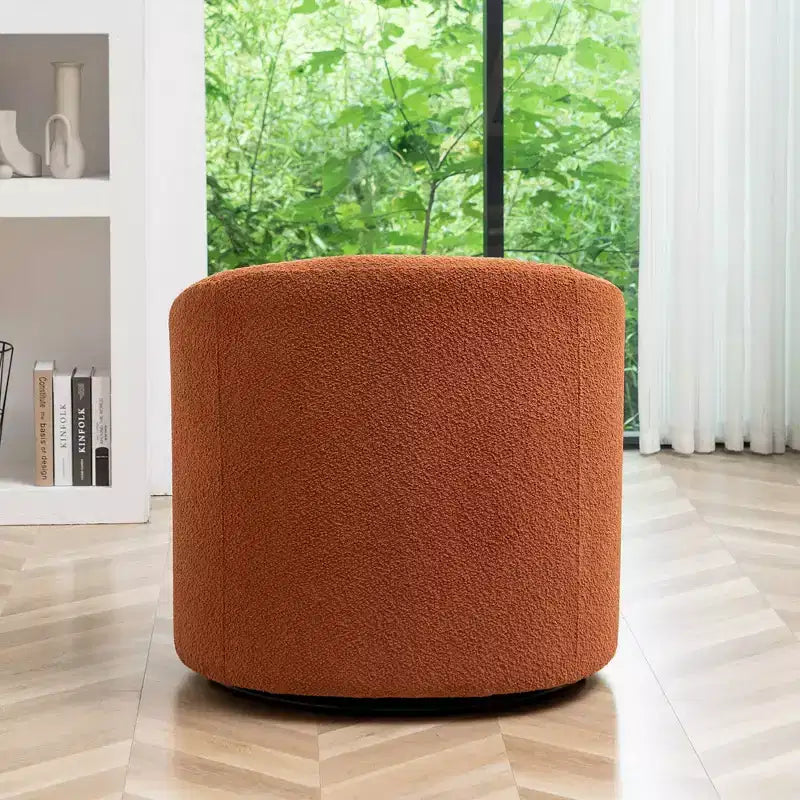 32 Wide Boucle Upholstered Swivel Barrel Chair - Kinwell