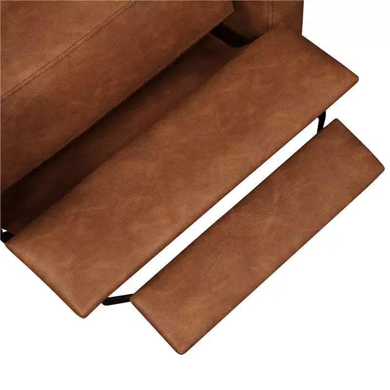 Yaheetech Faux Leather Recliner Sofa with Pocket Spring
