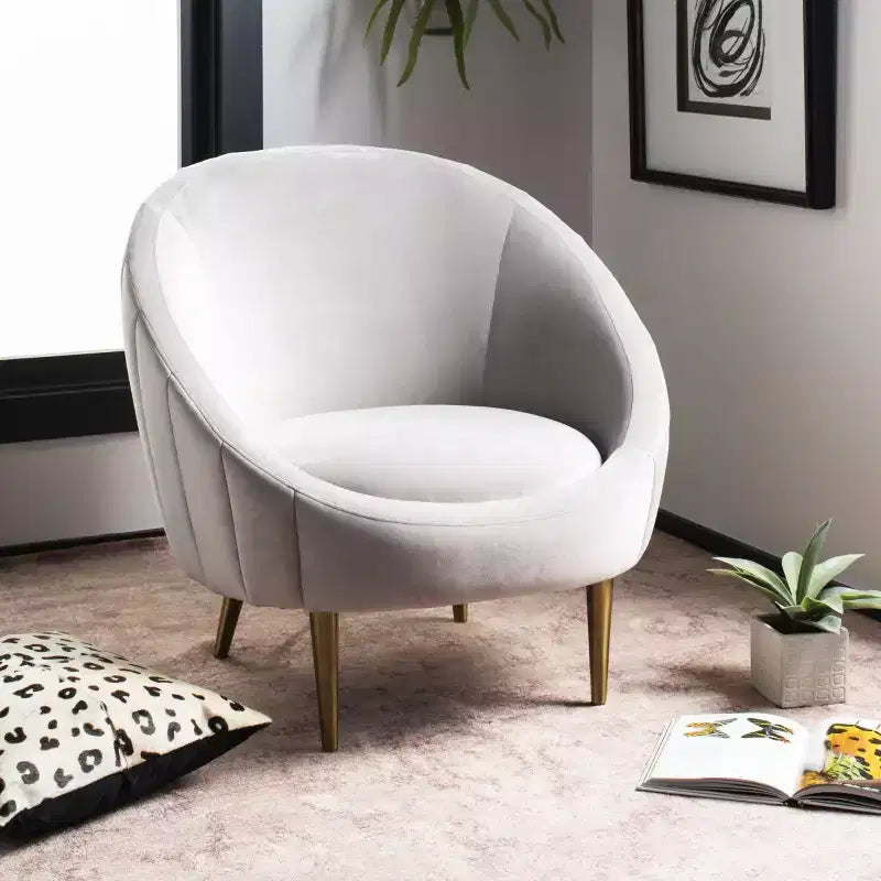 Fauteuil capitonné Razia Channel - SFV4700 - Safavieh Couture