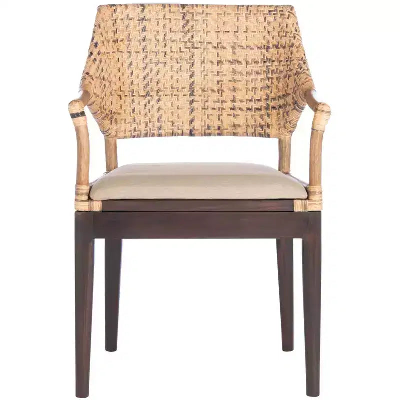Carlo Arm Chair - SEA4002A - Brown&Honey/Beige - Safavieh