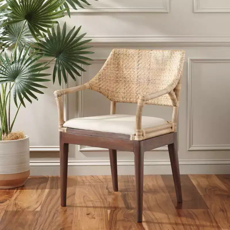 Fauteuil Carlo - SEA4002A - Marron & Miel/Beige - Safavieh