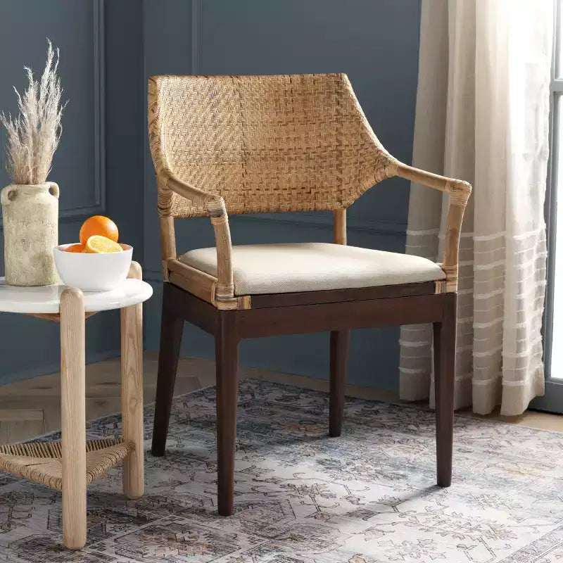 Fauteuil Carlo - SEA4002A - Marron & Miel/Beige - Safavieh