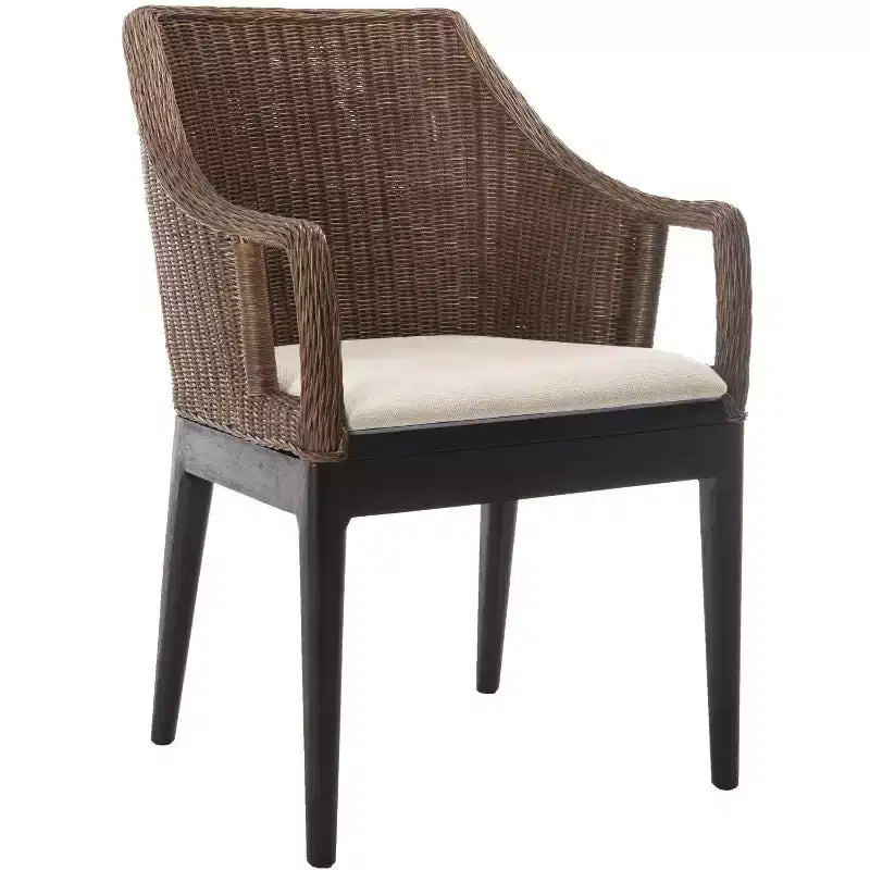 Enrico Arm Chair - SEA4016A - Brown/White - Safavieh