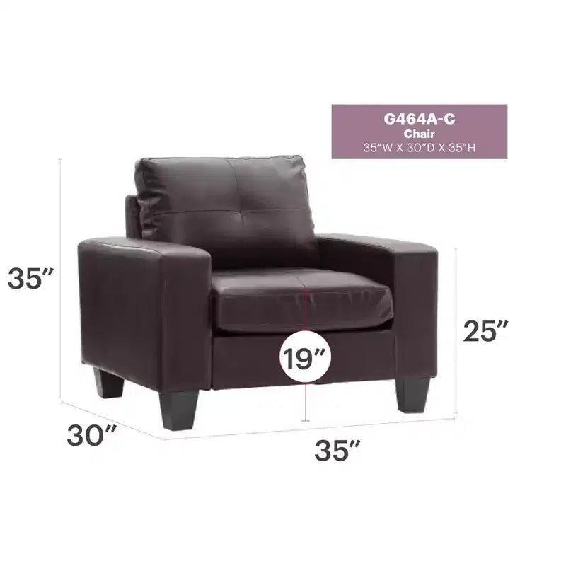 Passion Furniture Newbury Removable Cushions Accent Chair