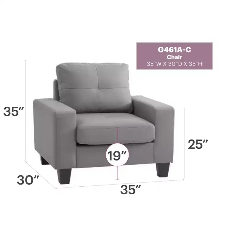 Passion Furniture Newbury Removable Cushions Accent Chair