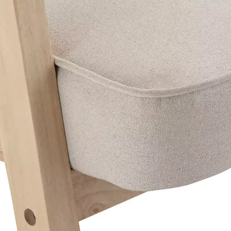 55 Downing Street Zuma Beige Fabric Rattan Accent Chair